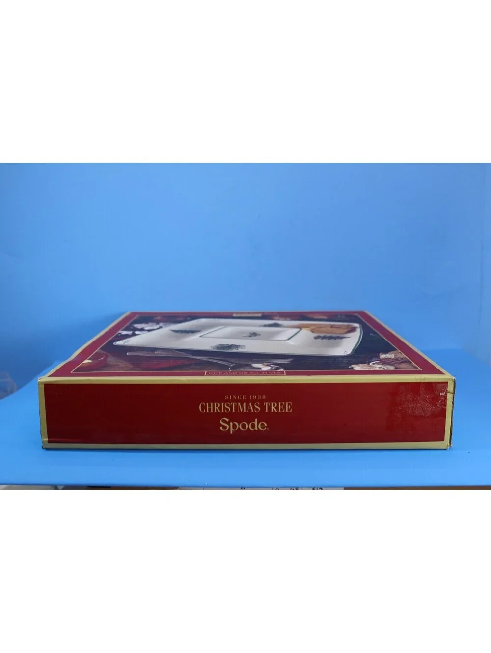 NIB Spode 2011 Annual Christmas Tree Collection Chip & Dip in One Plater 12.5